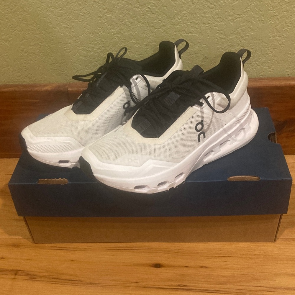 On Running Cloudnova X Black and White Shoes
